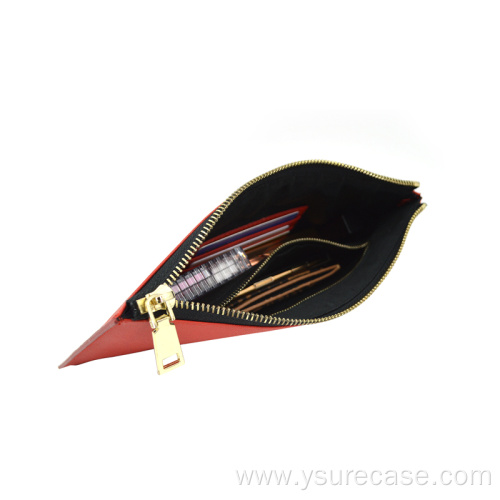 Ysure Custom Logo Leather Envelope zipper Clutch Bag